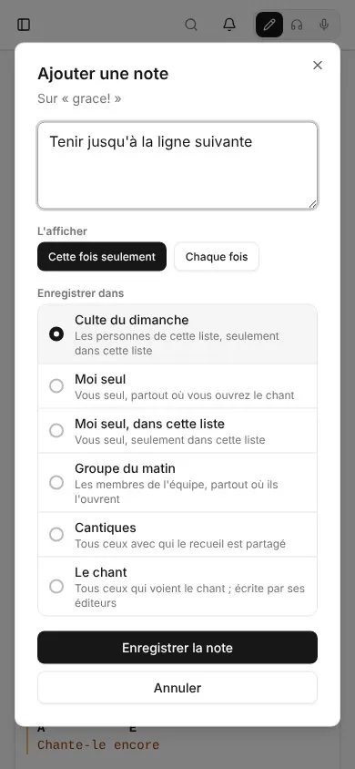 Ajouter une note sur un téléphone