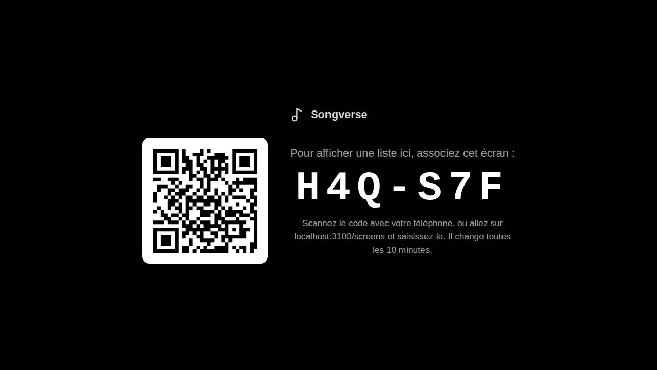 Un écran affichant son code