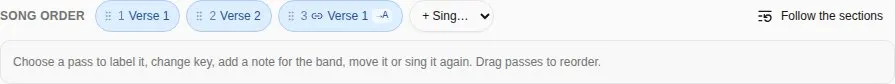The song order